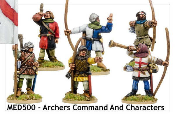 Medieval Archers Command and Characters (MED500) – Casting Room Miniatures