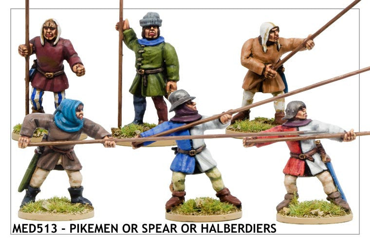 Medieval Pikemen or Spearmen or Halberdiers (MED513)
