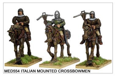 Mounted Medieval Italian Crossbowmen (MED554)