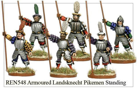 Armoured Landsknecht Pikemen Standing 1 (REN548)