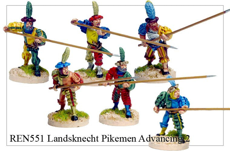 Landsknecht Pikemen Advancing 2 (REN551)