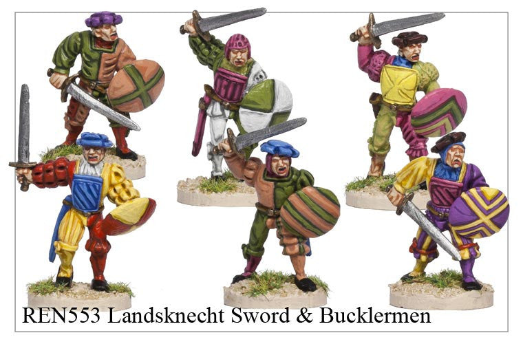 Landsknecht Sword and Bucklermen (REN553)